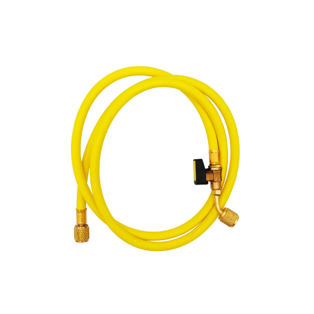 Žltá flexibilná hadica 1,5m 1/4"SAE s ventilom_11450